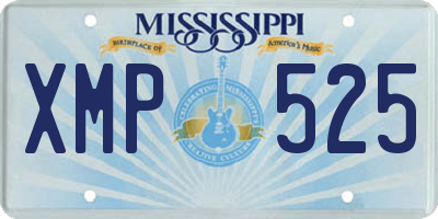 MS license plate XMP525
