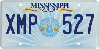 MS license plate XMP527