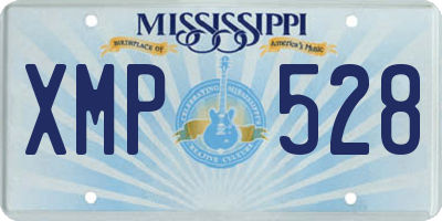 MS license plate XMP528