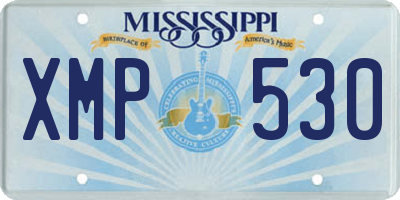 MS license plate XMP530