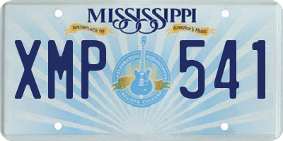 MS license plate XMP541