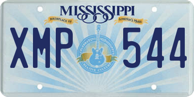MS license plate XMP544