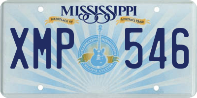 MS license plate XMP546
