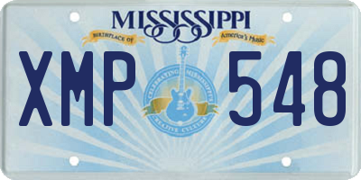 MS license plate XMP548