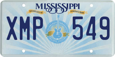 MS license plate XMP549