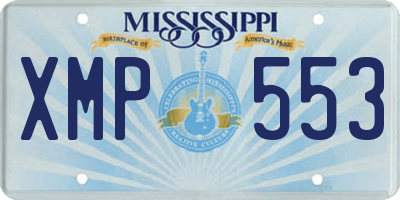 MS license plate XMP553
