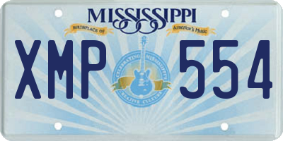MS license plate XMP554
