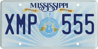 MS license plate XMP555