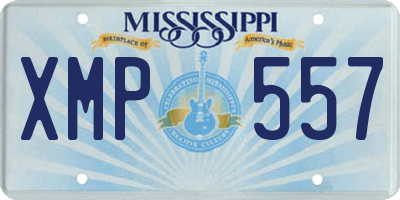 MS license plate XMP557