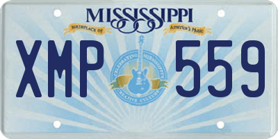 MS license plate XMP559