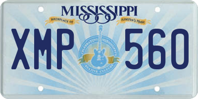 MS license plate XMP560