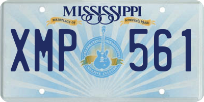 MS license plate XMP561