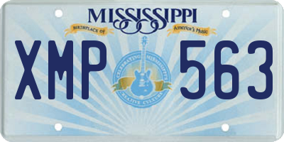 MS license plate XMP563