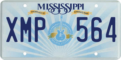 MS license plate XMP564