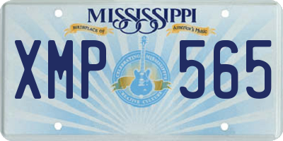 MS license plate XMP565