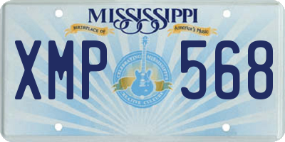 MS license plate XMP568