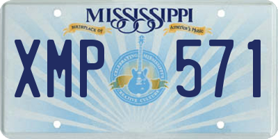 MS license plate XMP571