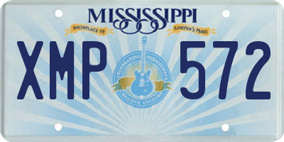 MS license plate XMP572