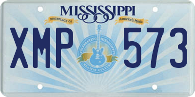 MS license plate XMP573