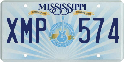 MS license plate XMP574