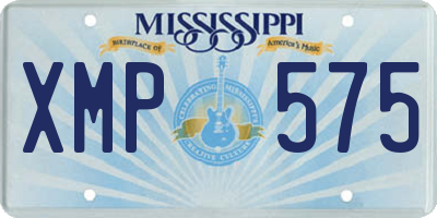 MS license plate XMP575