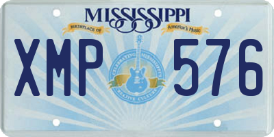 MS license plate XMP576