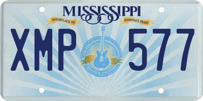 MS license plate XMP577