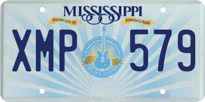 MS license plate XMP579