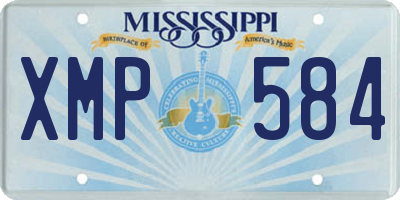 MS license plate XMP584