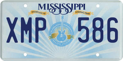 MS license plate XMP586