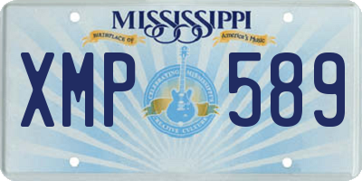 MS license plate XMP589