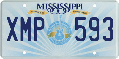 MS license plate XMP593