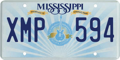 MS license plate XMP594