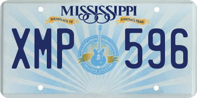 MS license plate XMP596