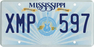 MS license plate XMP597