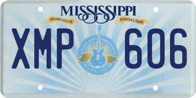 MS license plate XMP606