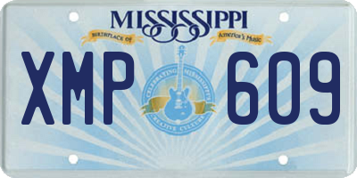 MS license plate XMP609