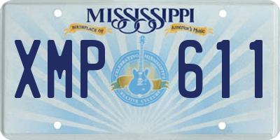 MS license plate XMP611