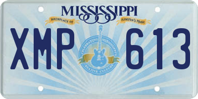 MS license plate XMP613