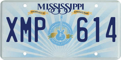 MS license plate XMP614