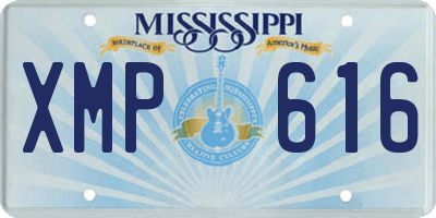 MS license plate XMP616