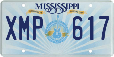 MS license plate XMP617