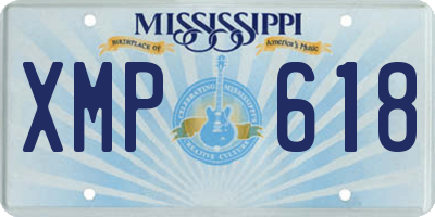MS license plate XMP618