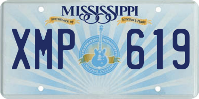 MS license plate XMP619
