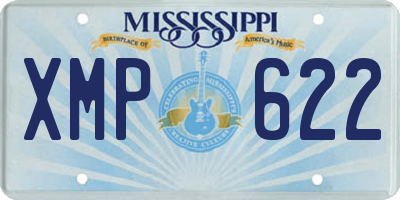 MS license plate XMP622