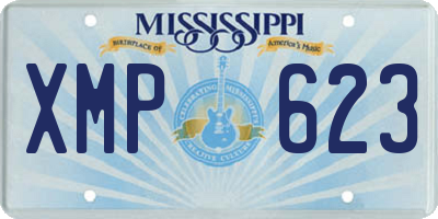 MS license plate XMP623