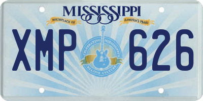 MS license plate XMP626