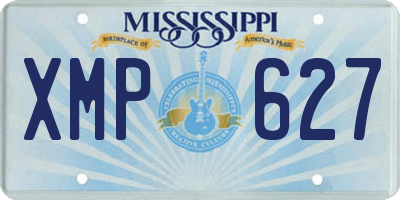 MS license plate XMP627