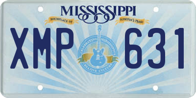 MS license plate XMP631