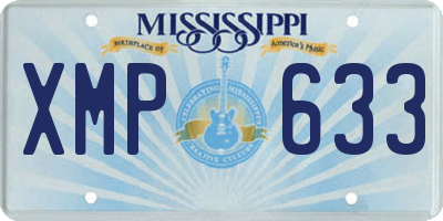 MS license plate XMP633